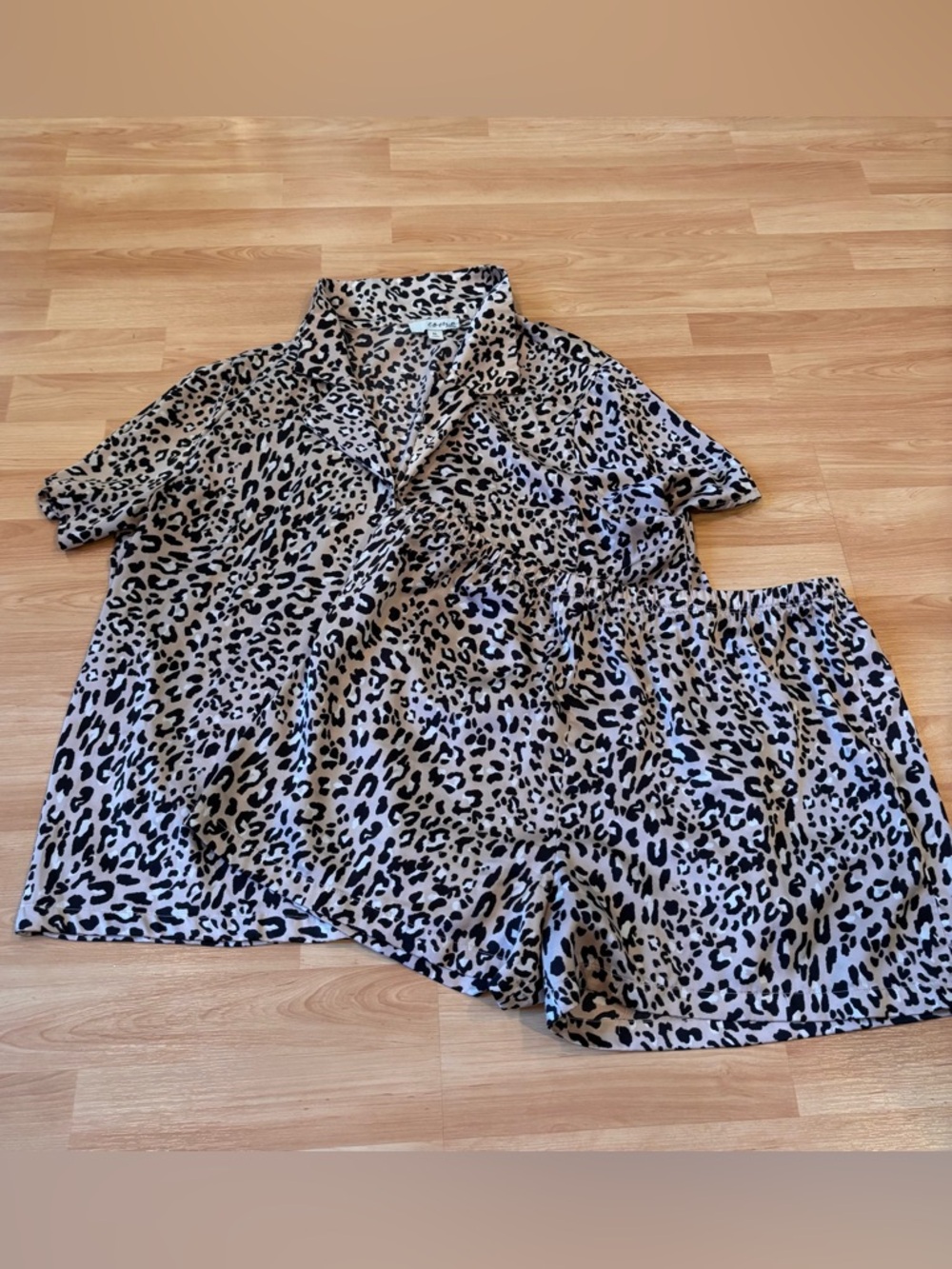 Como Leopard Print‎ Two-Piece Pajama Set